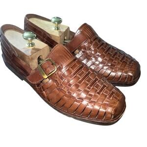 SUNSTEPS MEN'S sz 12M "BARCLAY" HAND WOVEN SHOES